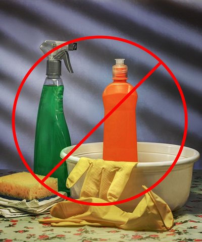 Using harsh chemicals